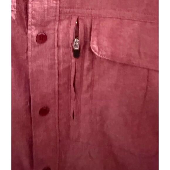 Wrangler Casual Shirt Men's XL Maroon All Terrain Gear Regular Fit Button Down - Picture 5 of 8